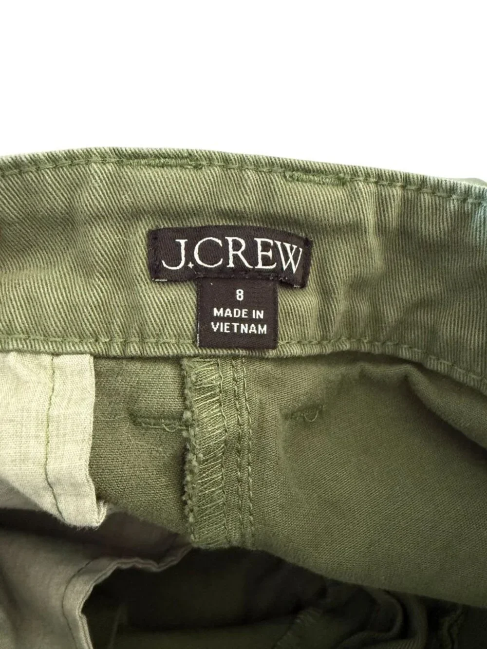 J CREW Olive Green Cotton Blend Shorts Size US 8